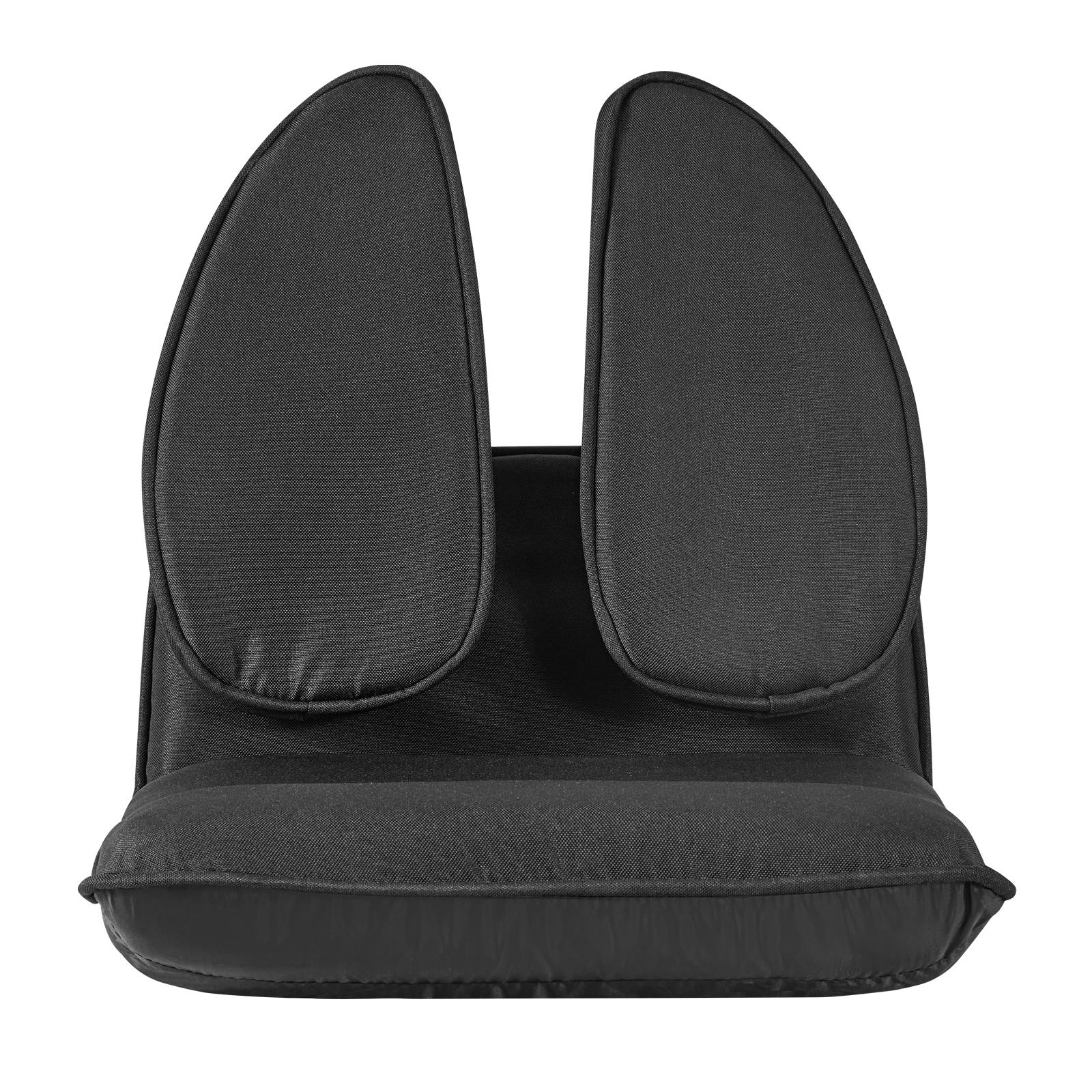Fauteuil de Sol Pliable 5 Positions avec Support Ergonomique Noir
