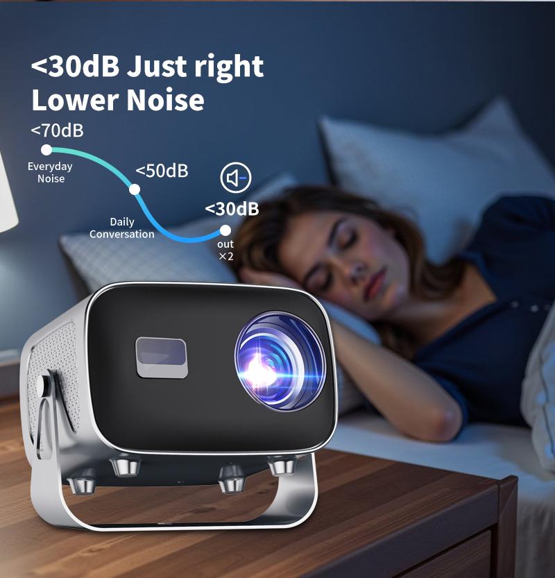 Projecteur Intelligent Portable A10 Android 14 4K avec Support Rotatif