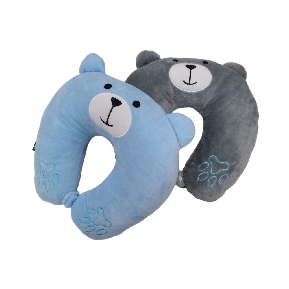 Cute Cartoon Animal Travel Neck Pillow, Soft Plush U Shape Neck Support Pillow For Airplane Office Nap