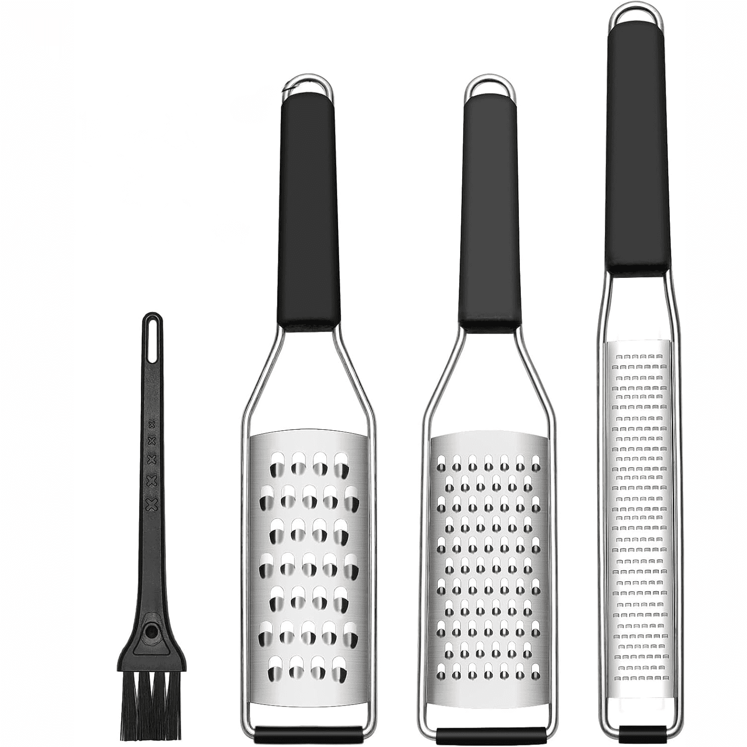 Set de 3 Râpes Zesteurs en Acier Inoxydable pour Cuisine