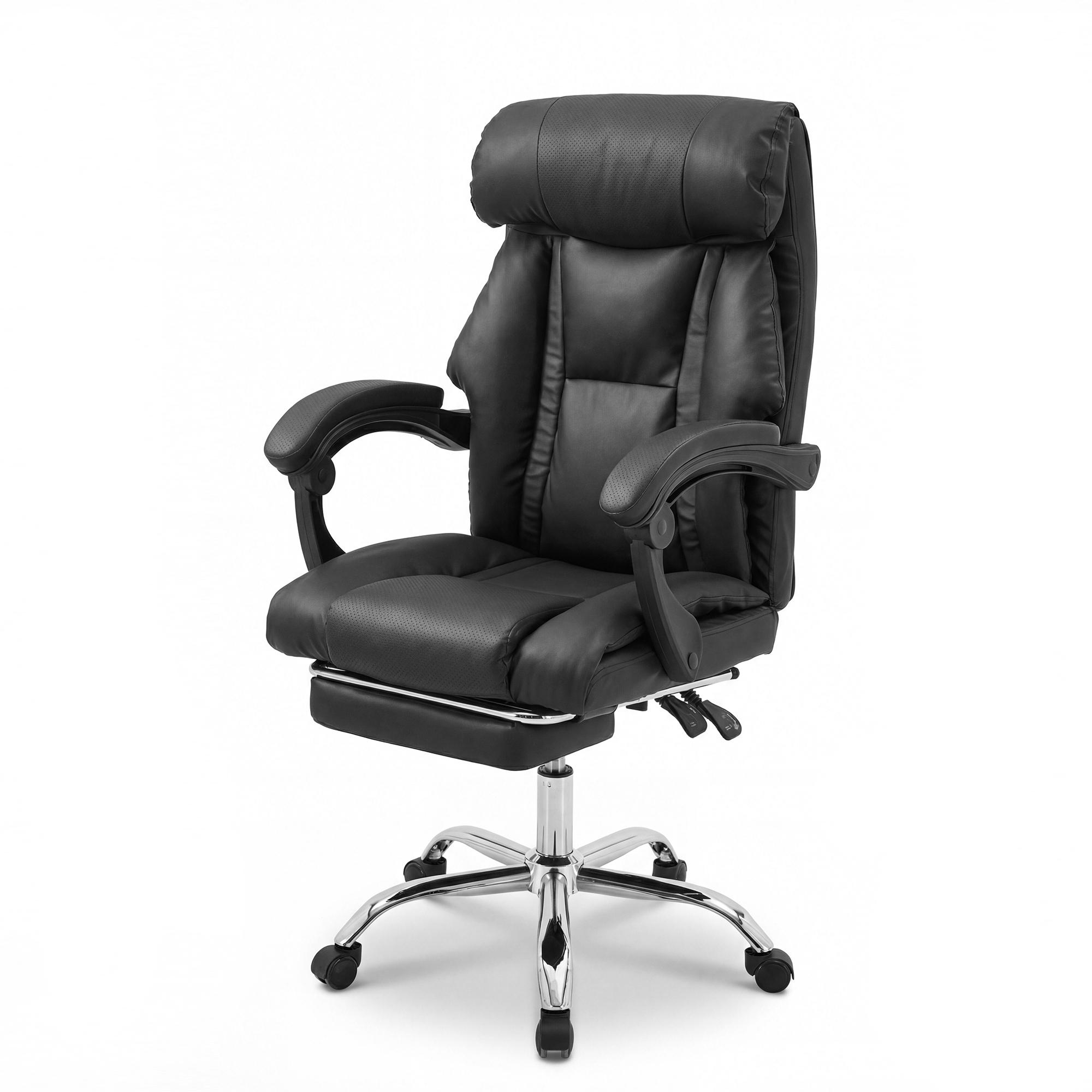 Fauteuil de bureau ergonomique inclinable avec repose-pieds
