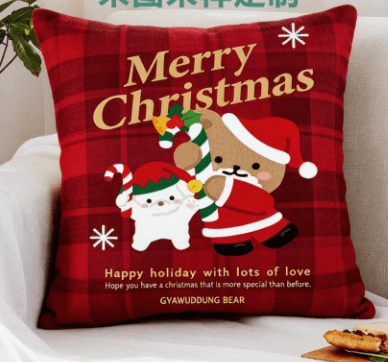 Housse de coussin de Noël personnalisable avec photo