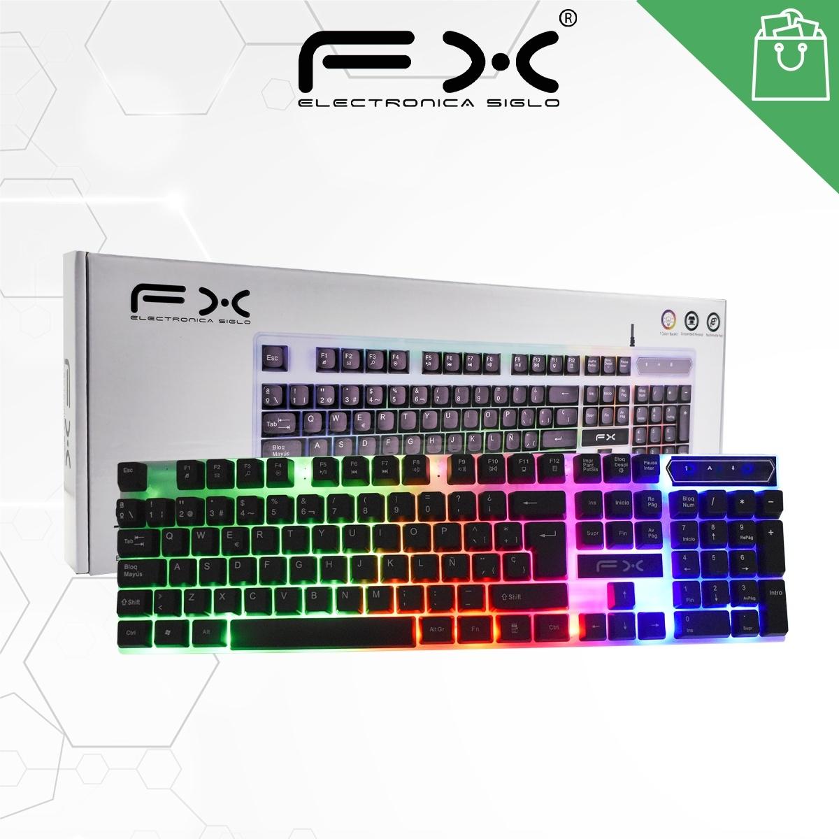 Wired Keyboard - Black Silicone Keycaps - High Sensitivity - Led Backlit - Home & Office