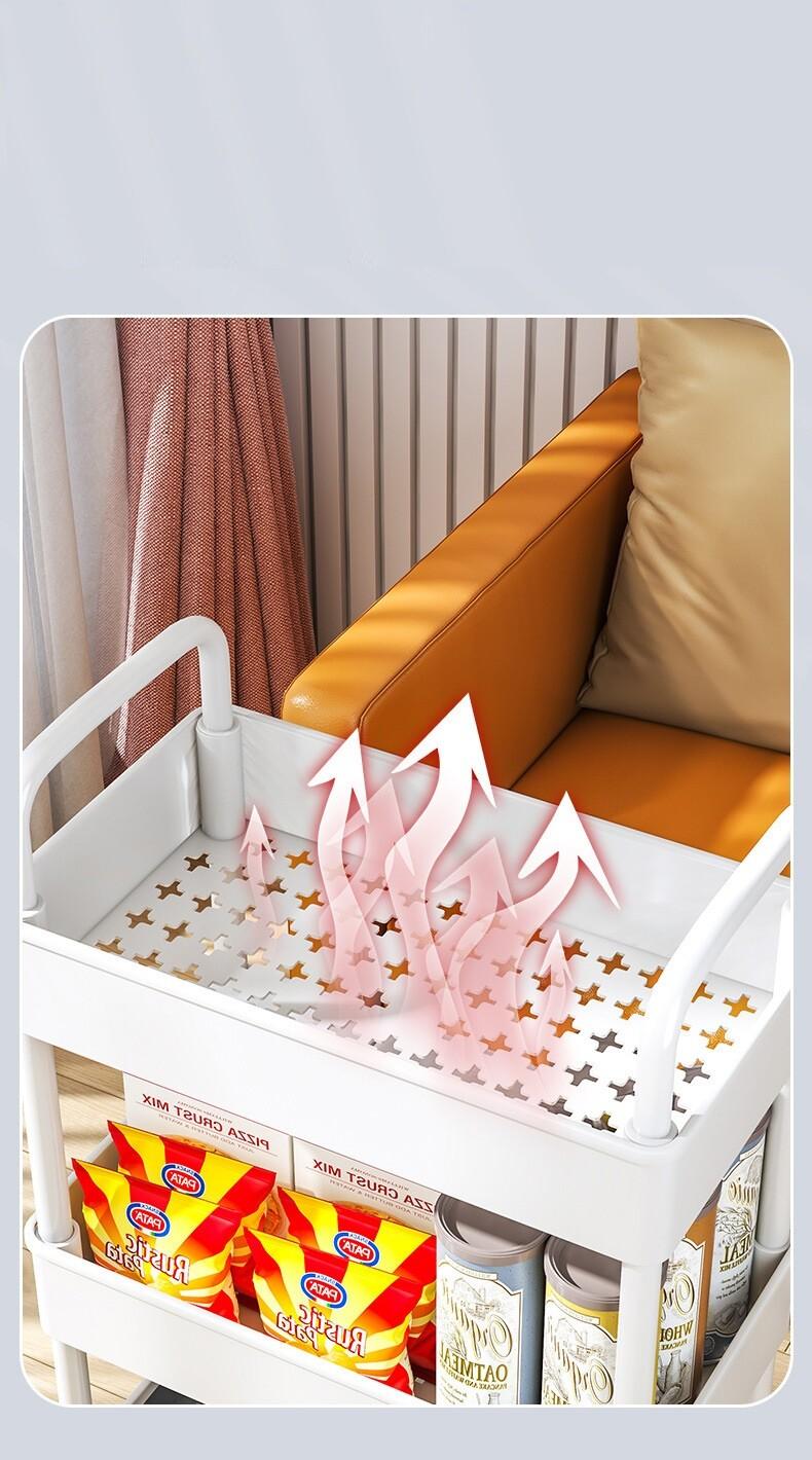 Desserte de Rangement 3 Niveaux sur Roulettes pour Espaces Étroits