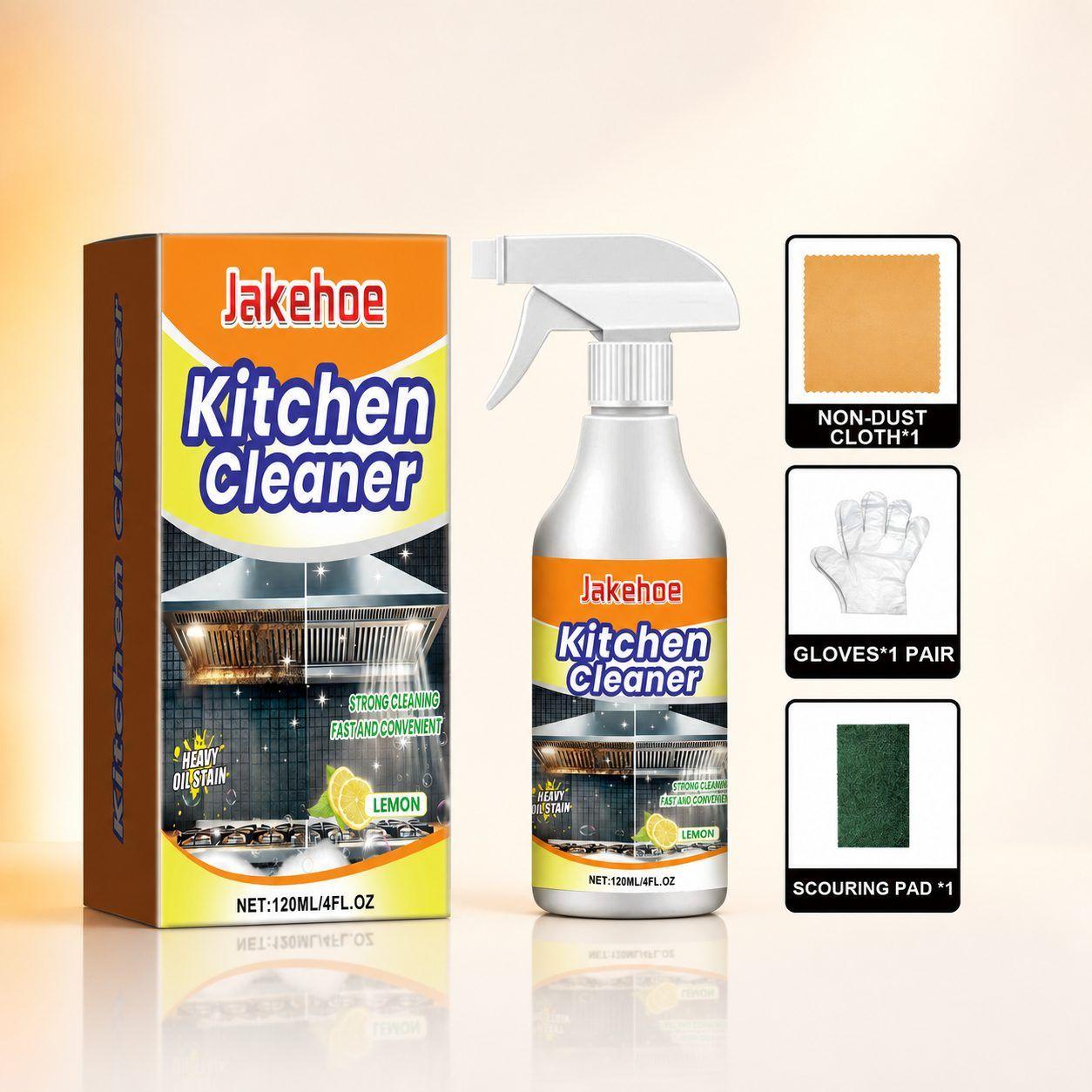 Kit Professionnel de Nettoyage Dégraissant Cuisine 120 ml avec Accessoires