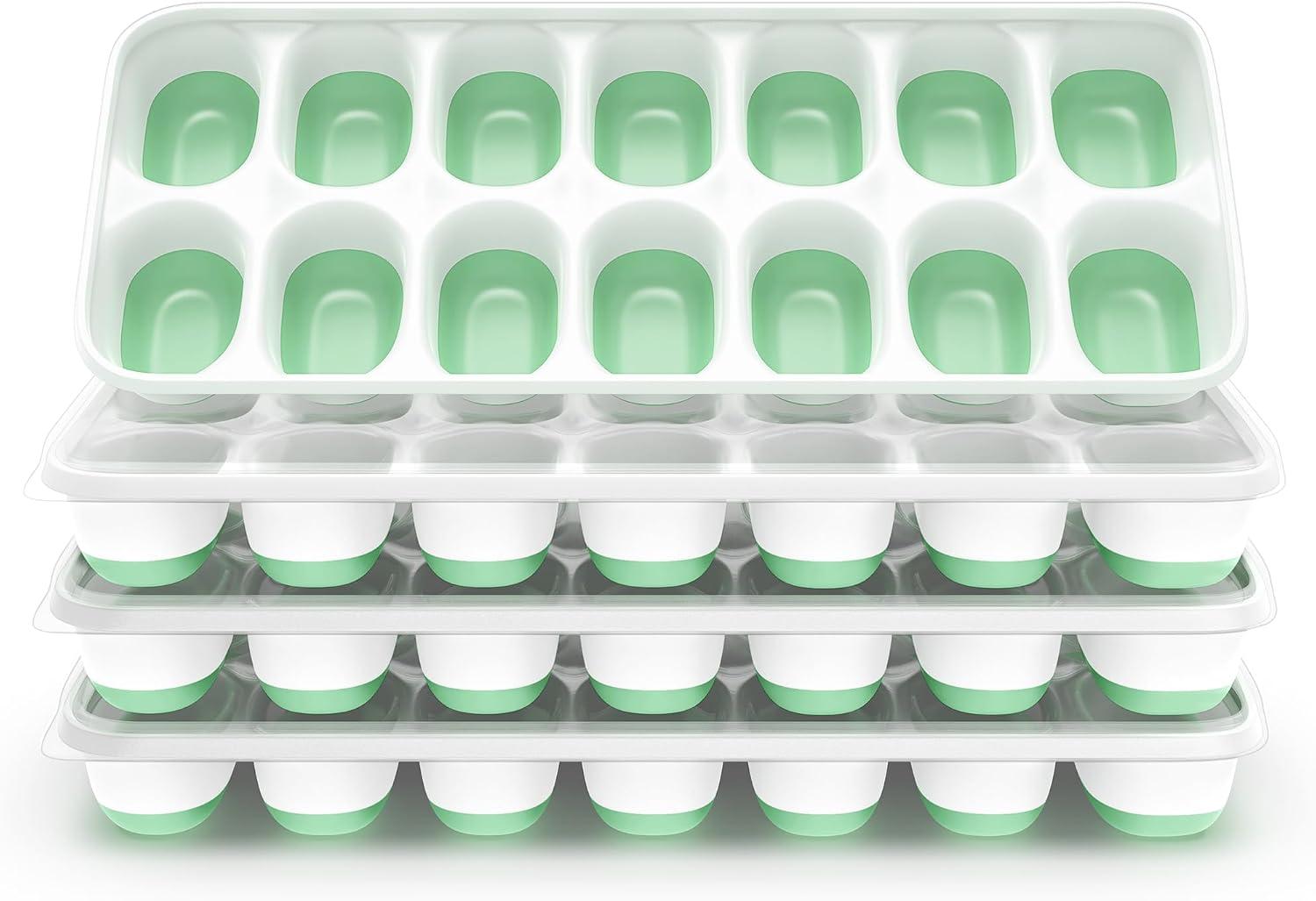 Pack Silicone Ice Cube Trays With