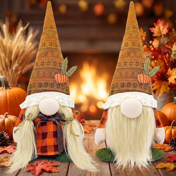 Fall Thanksgiving Pumpkin Gnome Decorations Cute