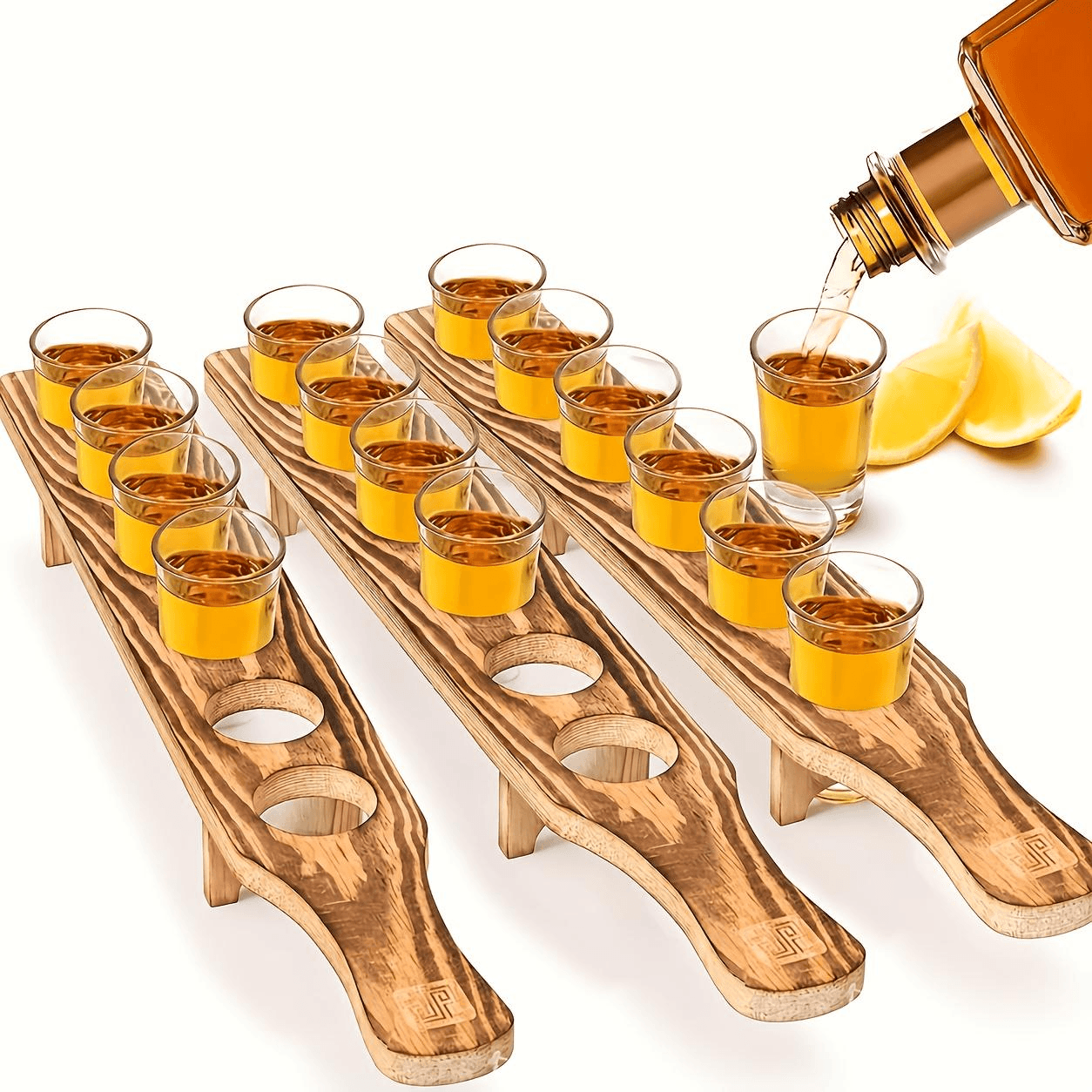 Three-piece Wine Glass Rack Set Countertop
