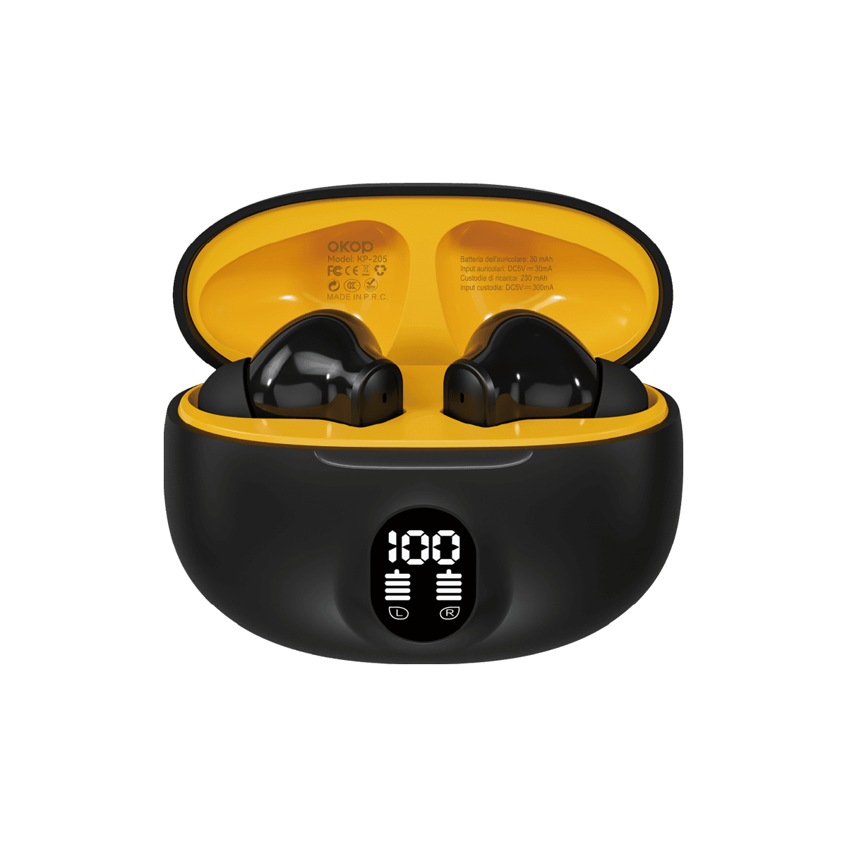 Écouteurs Bluetooth KP-205 - Affichage Digital et Faible Latence