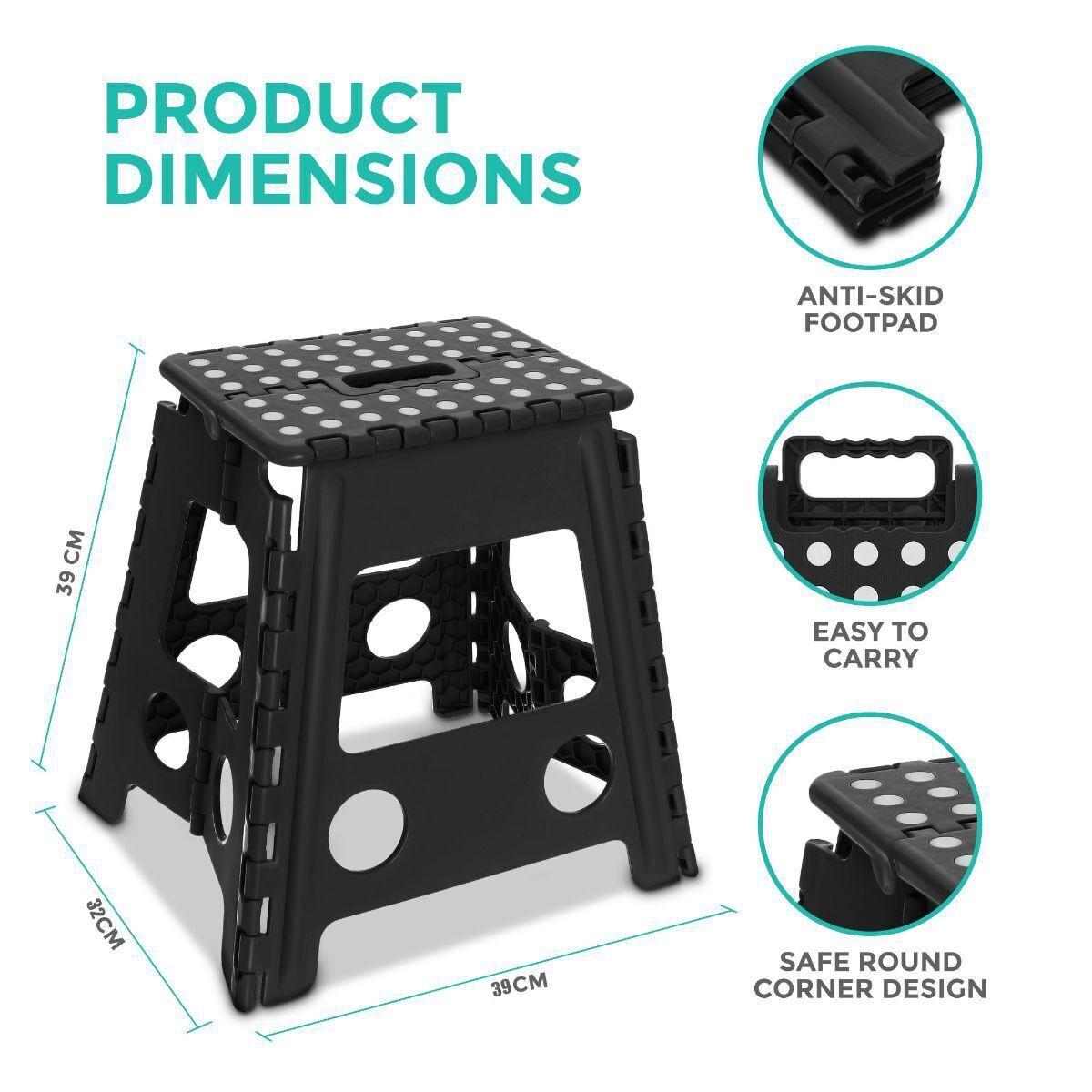Tabouret Pliante Robuste et Sécurisé - Supporte jusqu'à 150 kg