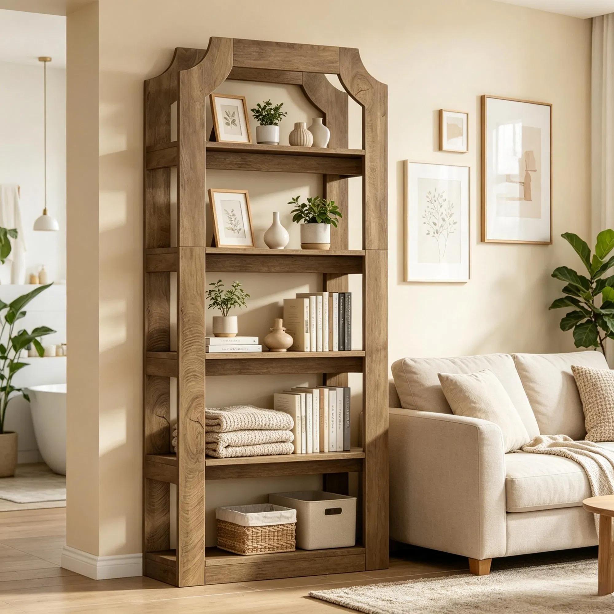 Bibliothèque style fermette pour chambre et salon