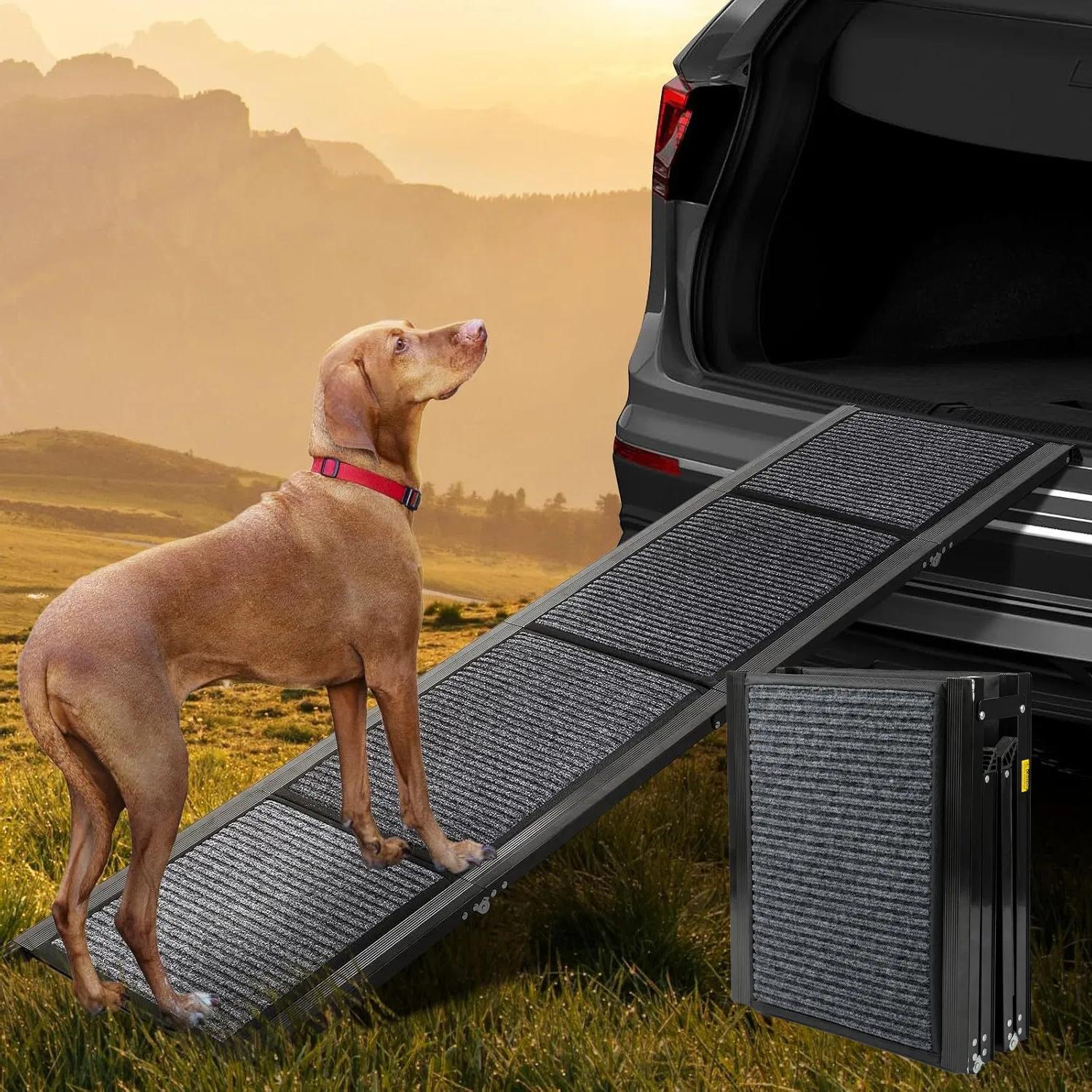 Rampe d'accès pliante extra-large et antidérapante pour chien