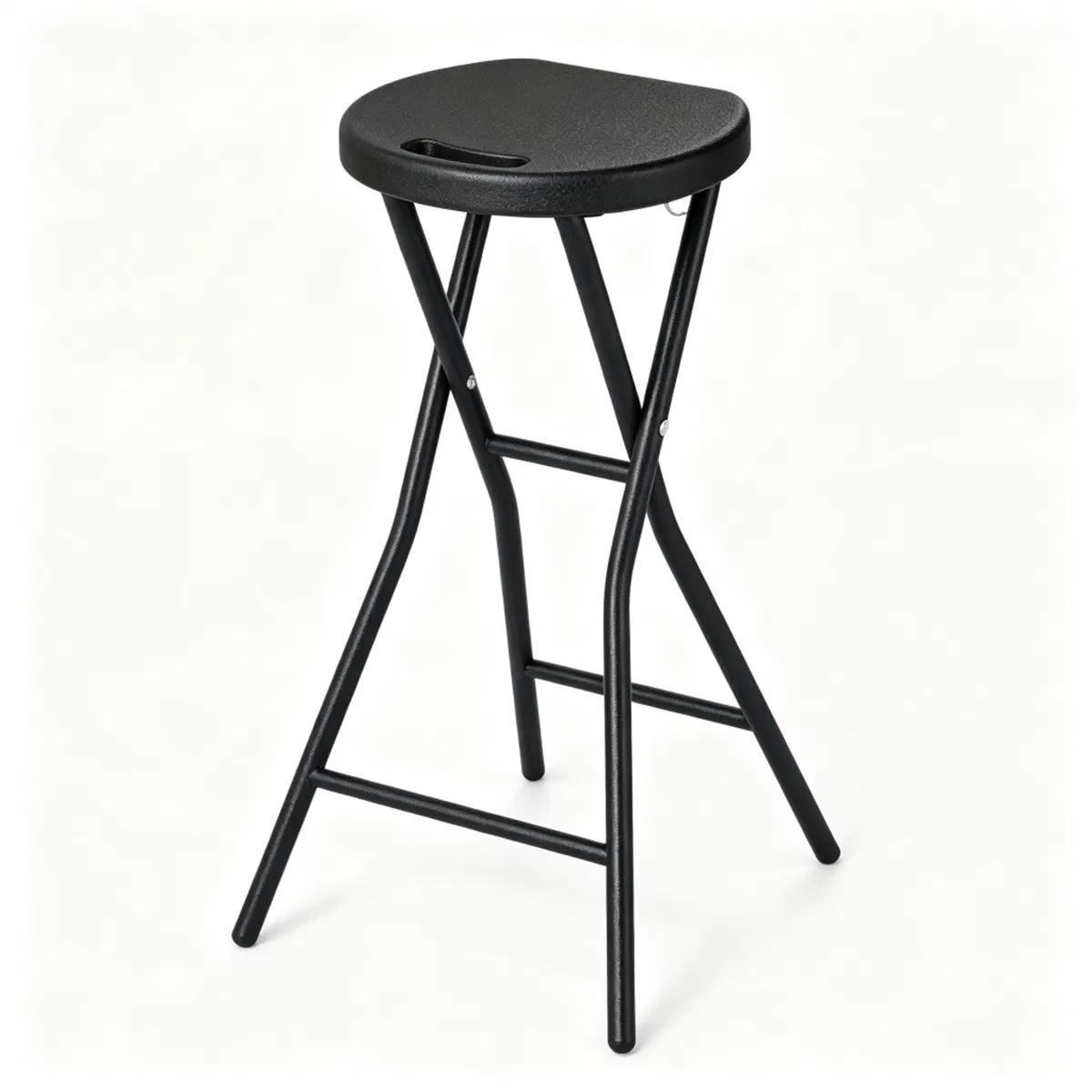 Tabouret de bar pliant sans dossier - Assise HDPE imperméable