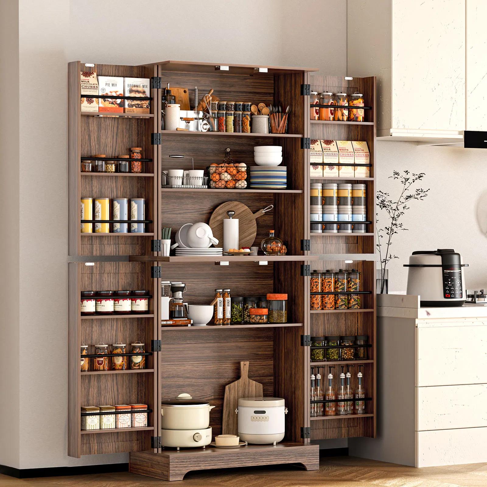 Grand Meuble Garde-Manger Style Ferme avec Portes Coulissantes