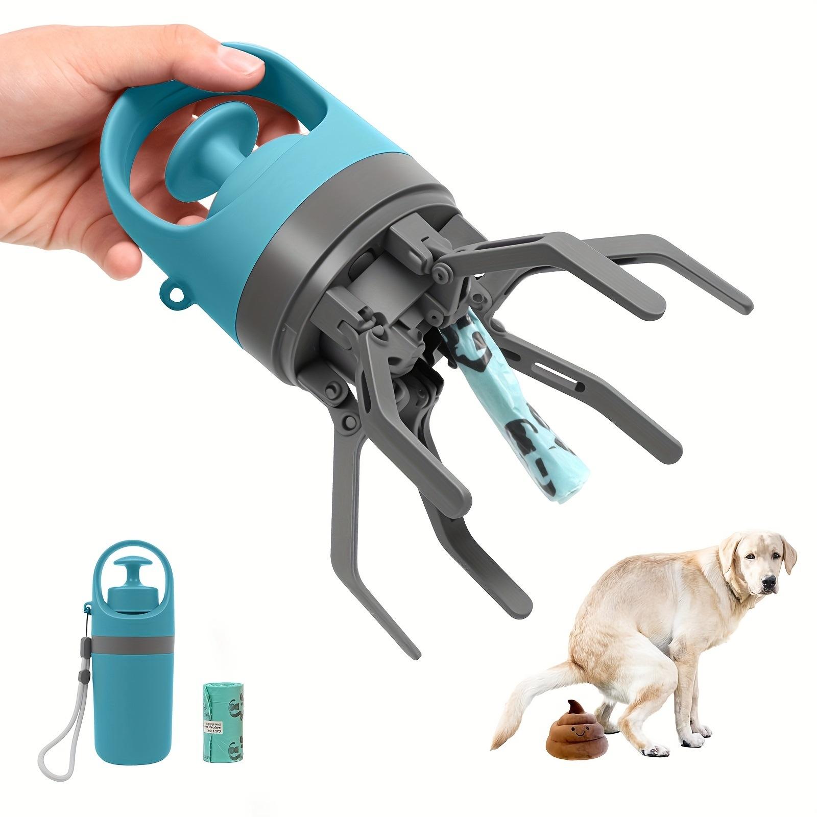 Ramasse-crottes portable à 6 griffes avec distributeur de sacs