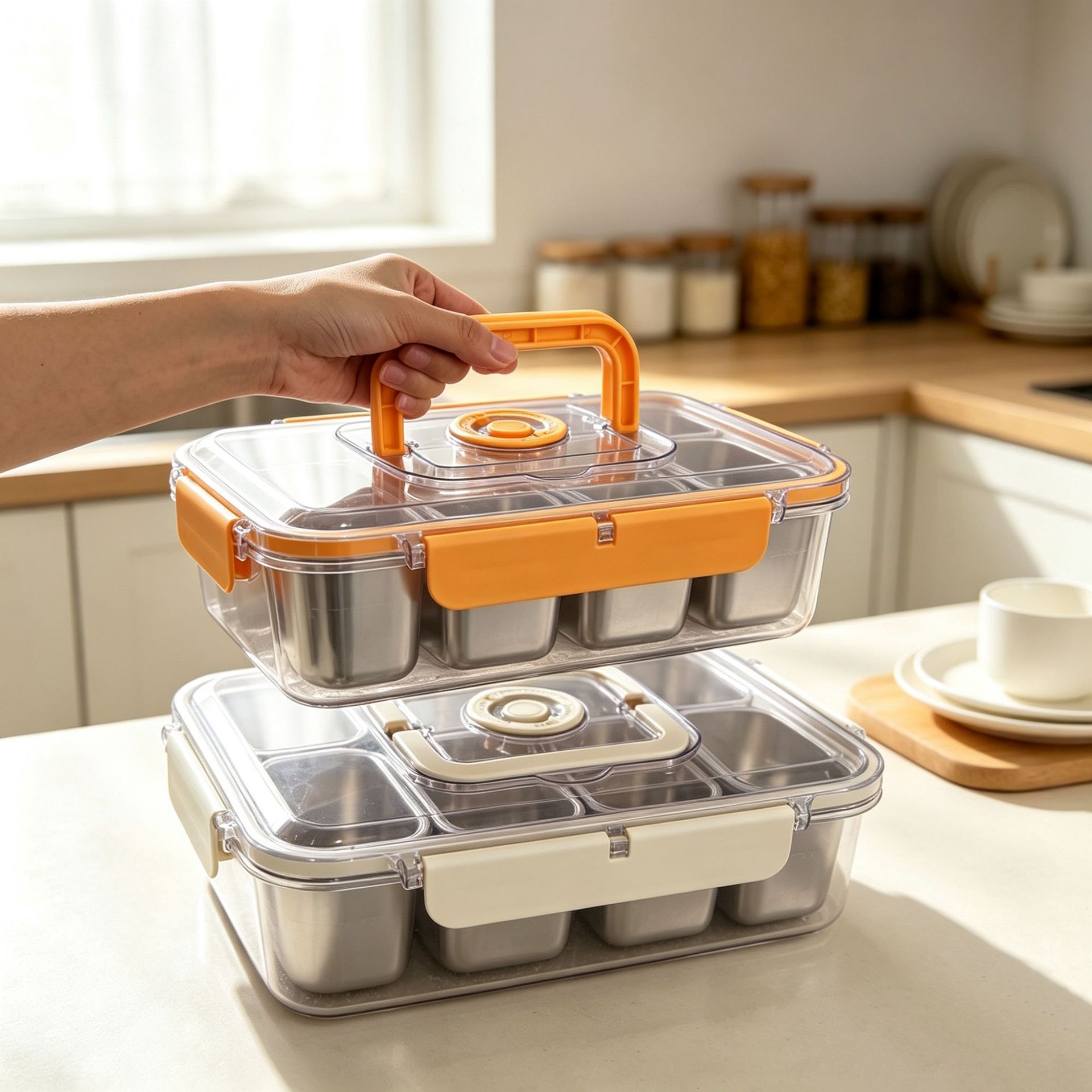 Boîte de Rangement de Cuisine Multi-Fonctionnelle Élégante