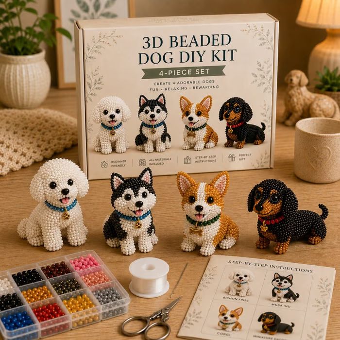 Kit Créatif DIY de Perles 3D - Figurine d'Animal à Confectionner