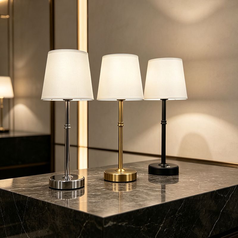 Lampe de Bureau en Tissu avec Station de Charge Intégrée