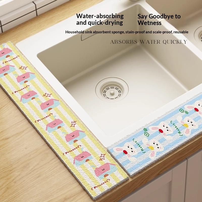 Tapis Absorbant Anti-Éclaboussures pour Évier de Cuisine