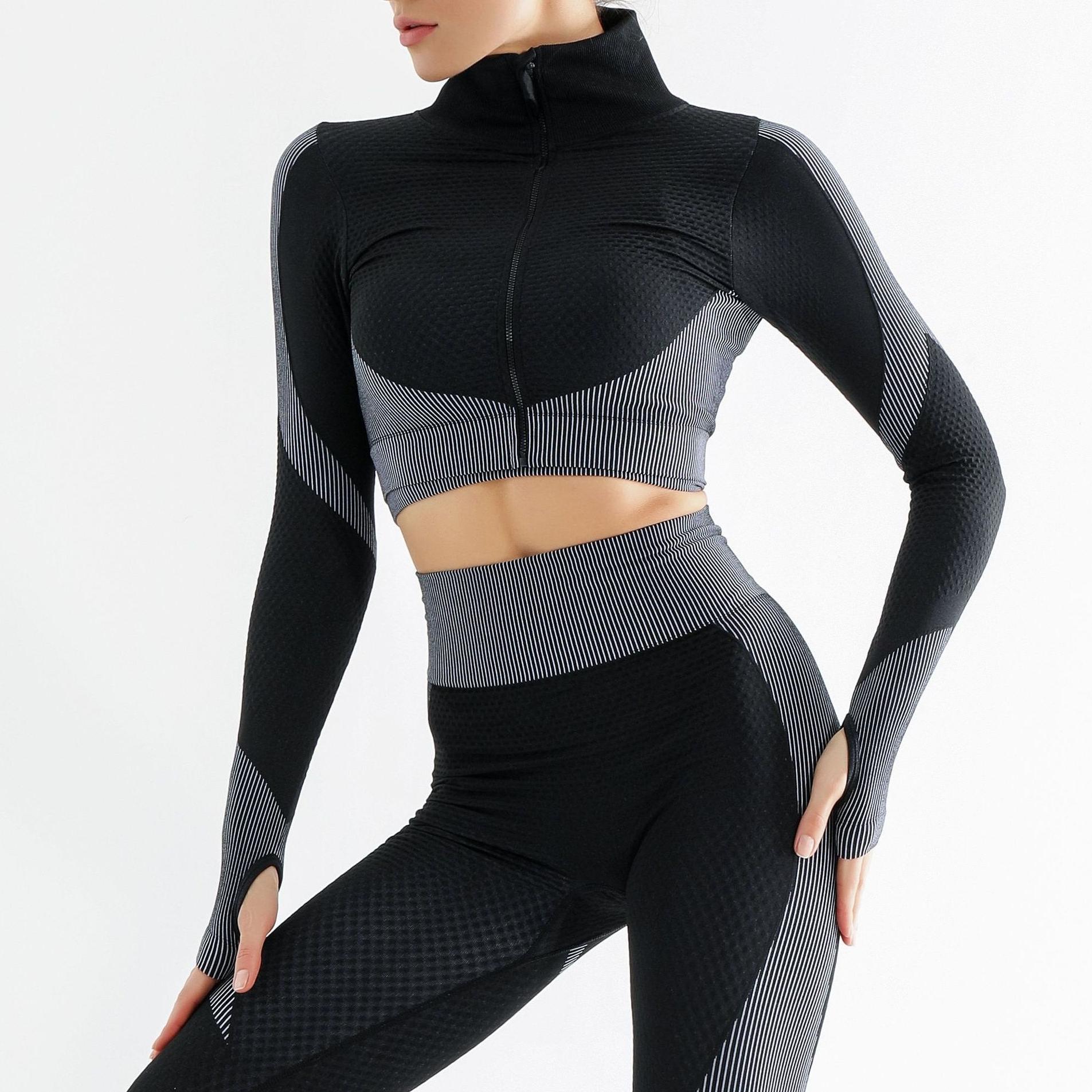 Ensemble Sport Yoga 3 Pièces Sans Coutures