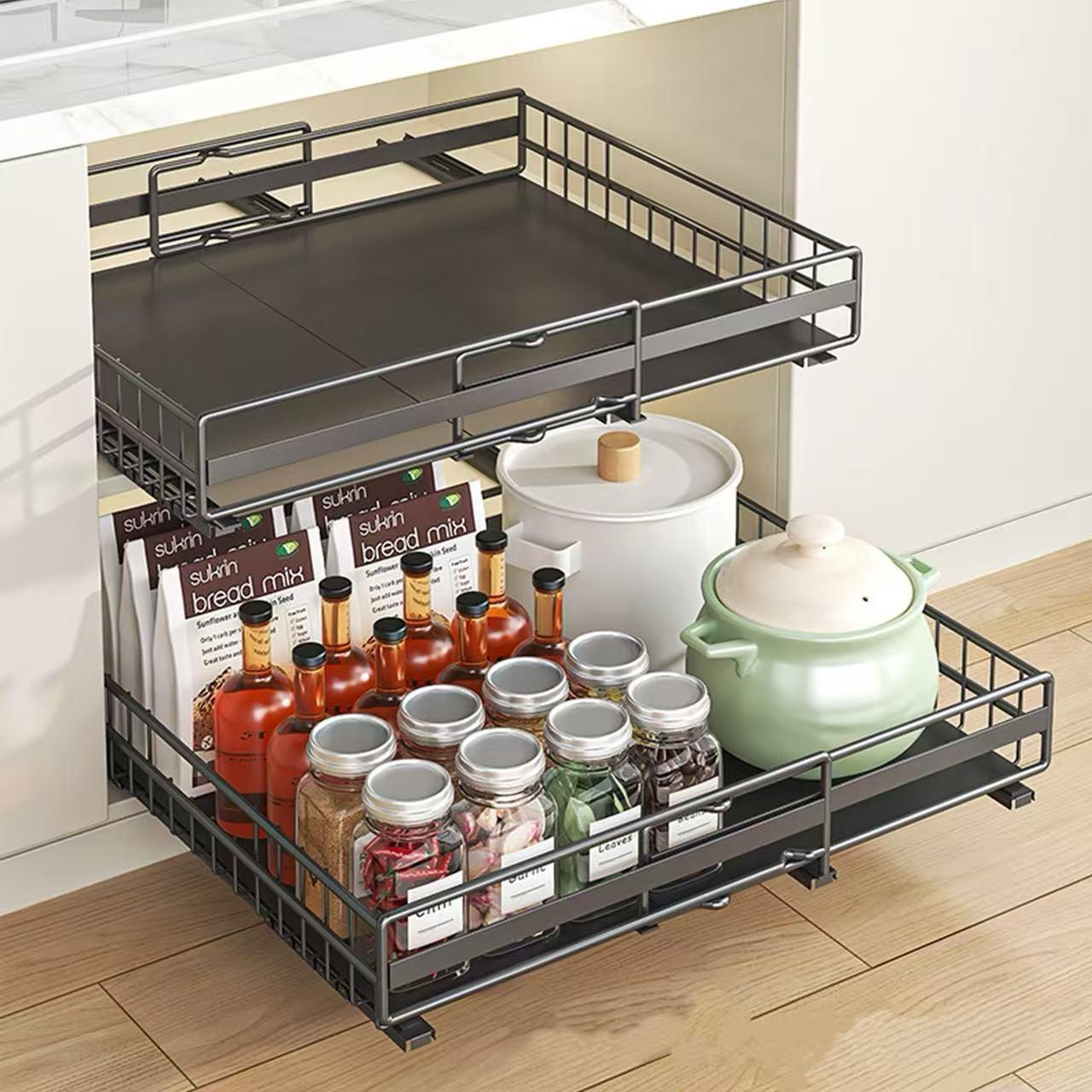 Éagère de cuisine extensible et coulissante sans perçage