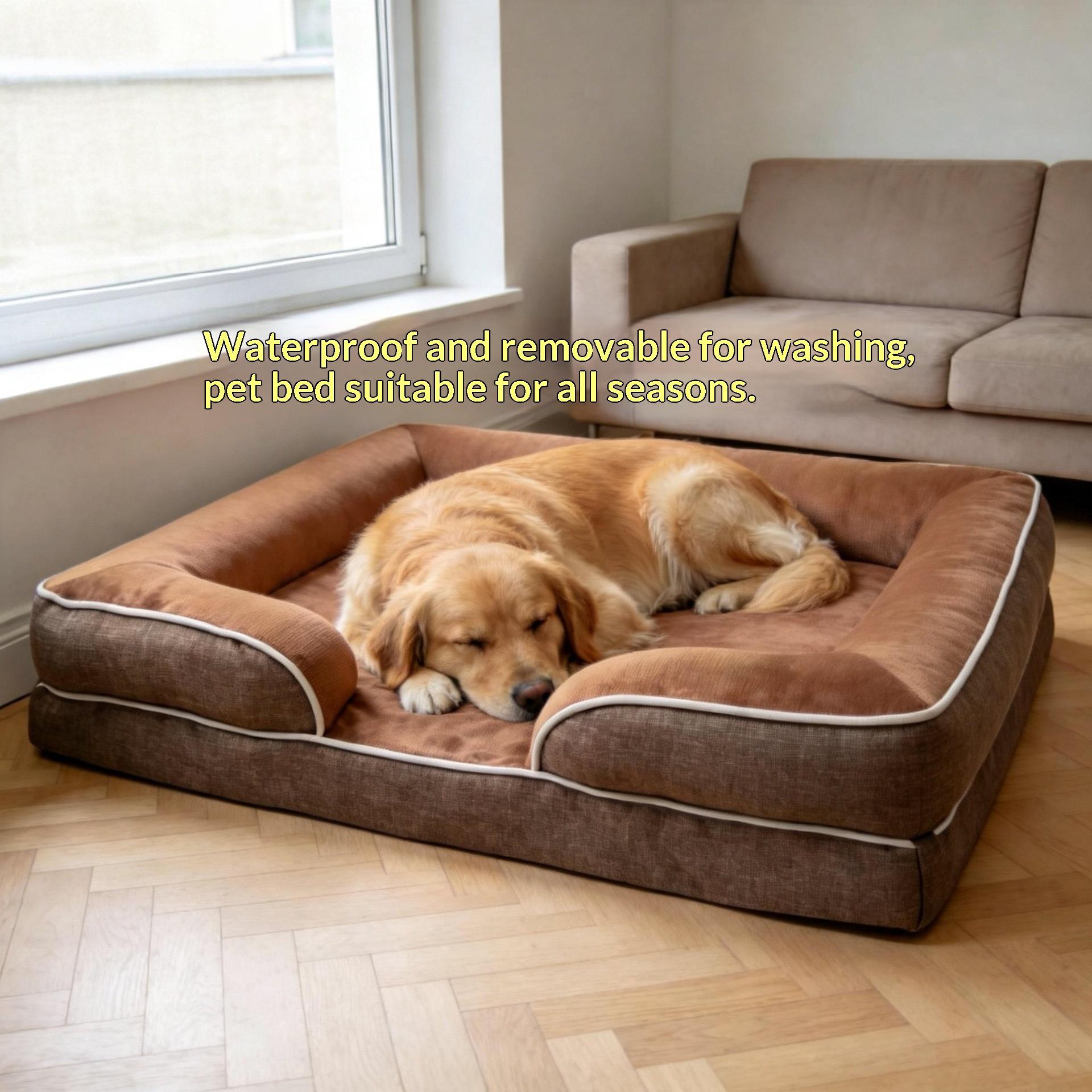 Lit pour Chien Imperméable avec Housse Amovible et Lavable