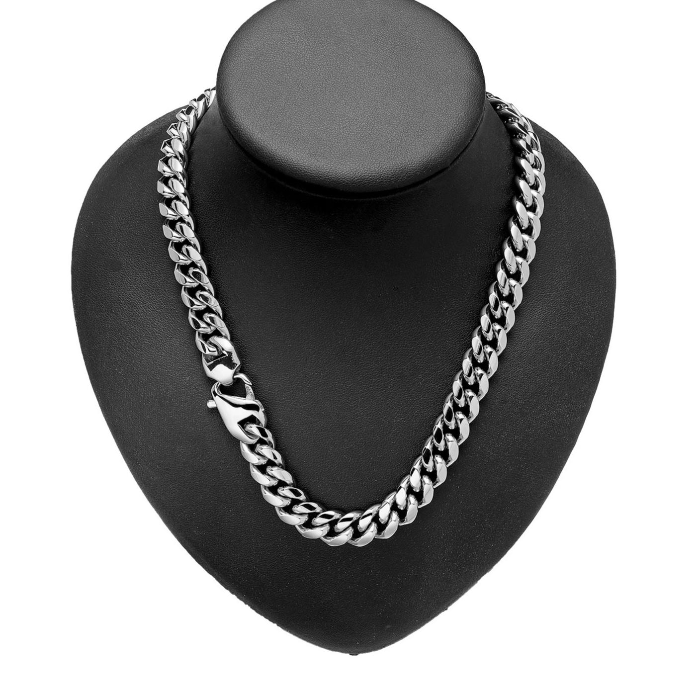Collier pour homme en acier inoxydable au design graphique unique
