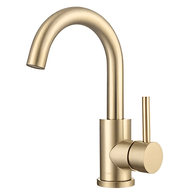 Basin Mixer Tap, Gold Stainless Steel Basin Faucet