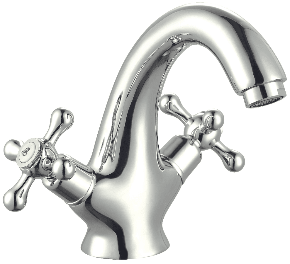 Sink Faucet, Vintage Solid Brass Dual Handle Tap, Classic Vintage Style Hot & Cold Water Faucet